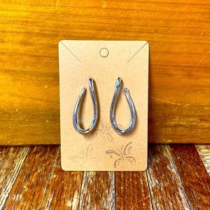 Earrings, silver, dangle, post